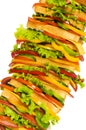 Giant sandwich isolated Royalty Free Stock Photo