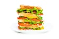 Giant sandwich isolated Royalty Free Stock Photo