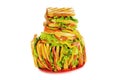 Giant sandwich isolated Royalty Free Stock Photo