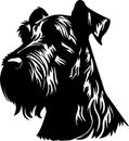 Giant Schnauzer Black Silhouette Generative Ai Royalty Free Stock Photo