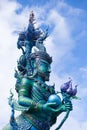 The giant sculpture guarding the entrance to the Blue Temple. Chiang Rai