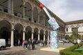 Giant sculpture of a lipstick by Alessandro Mendini