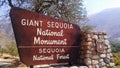 Giant Sequoia National Forest Sign Royalty Free Stock Photo