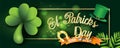 Saint Patrick`s Day greeting card and poster in vector design Royalty Free Stock Photo