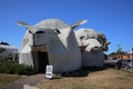 Giant sheep sculpture in Tirau, New Zealand