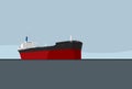 A giant ship. Oil supertanker on the high seas. Royalty Free Stock Photo