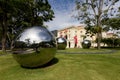 Giant silver balls on the Esplanade, Singapore Royalty Free Stock Photo