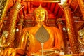 Giant sitting buddha Wat Phanan Choeng temple Ayutthaya