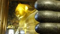 Giant sleeping buddha at the temple of wat po Royalty Free Stock Photo