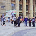 Giant soap balls in Schlossplatz, Stuttgart