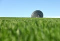 Giant space antenna in the green field. space concept