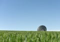 Giant space antenna in the green field. space concept