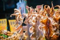 Giant Squid bbq grilled Street food at Taiwan night market Royalty Free Stock Photo