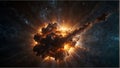 giant star cosmic energy explosion on space ai generated