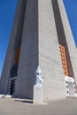 A giant statue of Christ in Lisbon. A modern monument of the Catholic