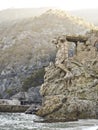 The giant statue cinque terra Royalty Free Stock Photo