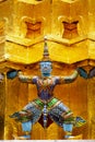 Giant statue in emerald temple bangkok thailand Royalty Free Stock Photo