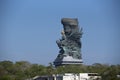 Giant statue of Garuda Wisnu Kencana on top of a hill