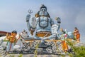 The giant statue of god Shiva at Koneswaram temple of Trincomalee, Sri Lanka