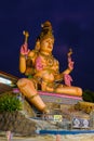 Giant statue of Shiva in late evening. Trincomalee Royalty Free Stock Photo