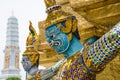 Giant Statue Surround The Basement of Grand Gold Stupa Is One of Landmark of Wat Phra Kaew Monastery, Bangkok of Thailand. Royalty Free Stock Photo