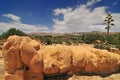 Giant statue of talamone from Zeus temple Agrigento Sicily Italy Royalty Free Stock Photo