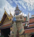 The Giant statue at Temple of the Emerald Buddha Wat phra kaew ,Bangkok,Thailand Royalty Free Stock Photo