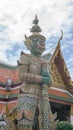 the Giant statue at Temple of the Emerald Buddha Wat phra kaew ,Bangkok,Thailand Royalty Free Stock Photo