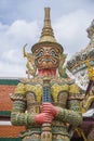 the Giant statue at Temple of the Emerald Buddha Wat phra kaew ,Bangkok,Thailand Royalty Free Stock Photo