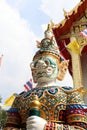 Giant statue in Thai ancient native art is standing, Thailand. Royalty Free Stock Photo