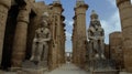 Giant statues at Karnak in Luxor, Egypt Royalty Free Stock Photo