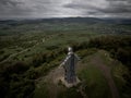 A giant steel sculpture called the Heart of Jesus on Mount Gordon near the village of Lupeni in Romania