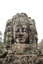 Giant stone faces at Prasat Bayon, Angkor Wat Royalty Free Stock Photo