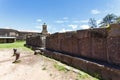 Giant stone penis fertility temple Chucuito, Puno, Lake Titicaca, Peru