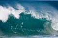 Giant surf waves at Oahu Royalty Free Stock Photo