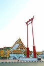 Giant Swing with Wat Suthat Thepwararam Temple in the Backdrop, Bangkok Old City, Thailand