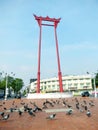 Giant swing near Suthat Temple, Bangkok, Thailand Royalty Free Stock Photo