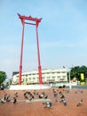 Giant swing near Suthat Temple, Bangkok, Thailand Royalty Free Stock Photo