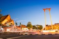 Giant Swing and Suthat Temple at Twilight Time, Bangkok, Thailan Royalty Free Stock Photo