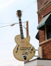 Giant Tan Gibson Guitar in Midtown Memphis, Tennessee