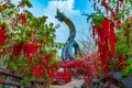 Giant Thai Naga Statue in the Phu Manorom Temple, Mukdahan, Thailand Royalty Free Stock Photo