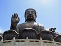 Giant Tian Tan Buddha in Ngong Ping, Lantau Island, in Hong Kong Royalty Free Stock Photo