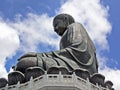 Giant Tian Tan Buddha in Ngong Ping, Lantau Island, in Hong Kong Royalty Free Stock Photo