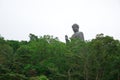 Tian Tan Buddha statue up on mountain, Ngong Ping village, Lantau Island, Hong Kong Royalty Free Stock Photo