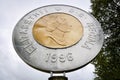 Giant Toonie monument in Campbellford, Canada Royalty Free Stock Photo