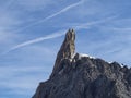 Giant tooth mountain tin Mont Blanc Royalty Free Stock Photo