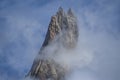 Giant tooth mountain tin Mont Blanc Royalty Free Stock Photo