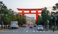 The Giant Torii on street in Kyoto, Japan