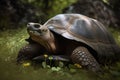 Giant Tortoise, (Geochelone nigra), the largest living species of tortoise, native to The Galapagos. generative AI