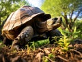 Ai Generated illustration Wildlife Concept of Giant Tortoise Royalty Free Stock Photo